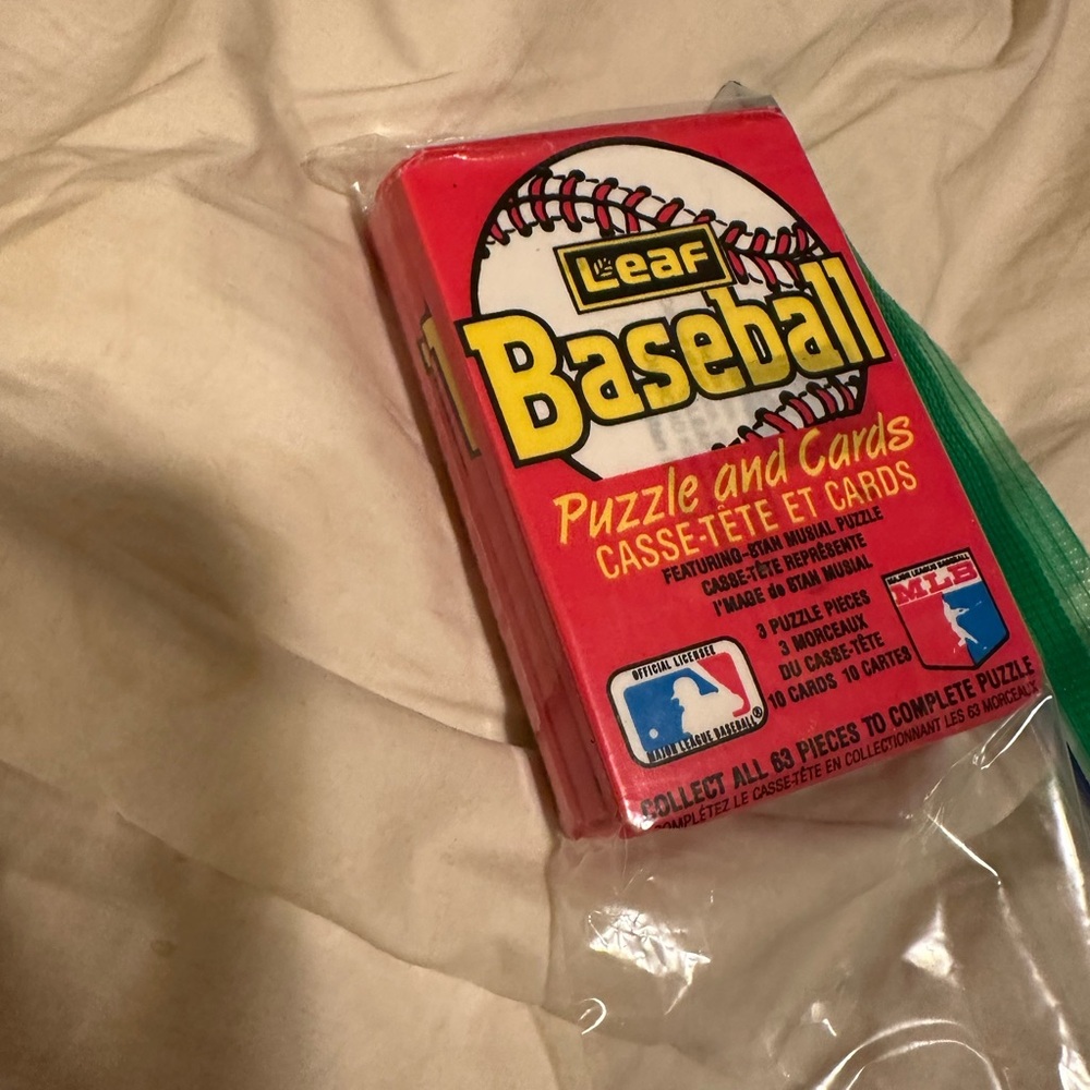 Baseball Puzzle and Cards - Red